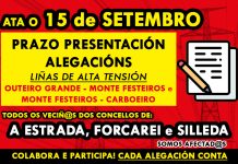 En EXPOSICIÓN PÚBLICA as liñas de Alta Tensión P.E. Outeiro Grande – P.E. Monte Festeiros – Carboeiro