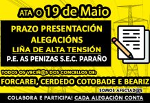 Modelo Alegacións LIÑA DE ALTA TENSIÓN P.E. AS PENIZAS – SEC PARAÑO