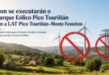 Non se executarán o Parque Eólico Pico Touriñán nin a LAT Pico Touriñán–Monte Festeiros