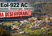DIA DESFAVORABLE PARA O MACROPROXECTO EÓLICO PEol-922 AC: ALAMOCEIROS, CHAMARRAPIO E XUBRINTAS